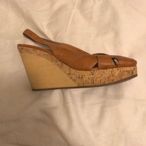 - Jil Sander Leather Cork Wedge Platform Sandals 38 - Picture 2 of 8